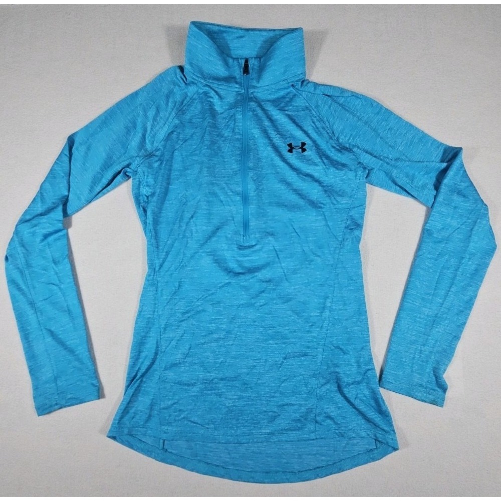 Under Armour Loose Heat Gear Womens 1/2 Zip Long Sleeve‎ Pullover Shirt Size XS